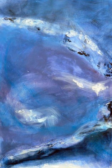 Peinture intitulée "triptyque Grand Ble…" par Muriel Bo, Œuvre d'art originale
