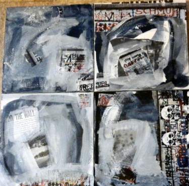 Collages intitulée "BERLIN 4X4" par Muriel Bo, Œuvre d'art originale