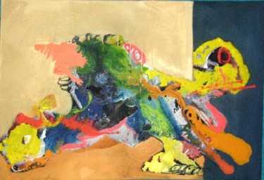 Картина под названием "one chromosome too…" - Potoc, Подлинное произведение искусства, Масло