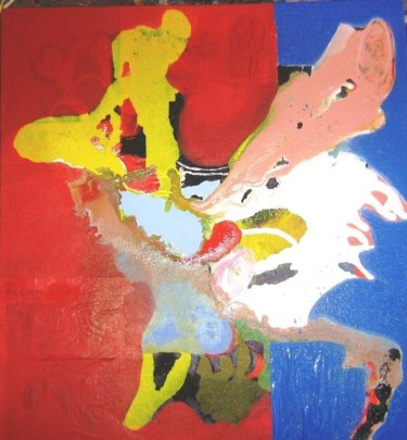 Картина под названием "one chromosome too…" - Potoc, Подлинное произведение искусства, Масло