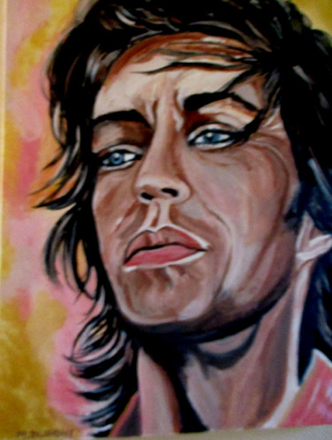 Painting titled "Mick" by Muriel Dupont, Original Artwork, Oil