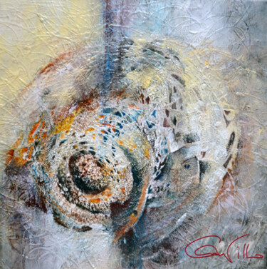 Painting titled "Acescence" by Murielle Campillo, Original Artwork, Acrylic Mounted on Wood Stretcher frame