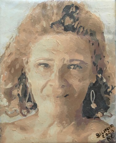 Malerei mit dem Titel "Une rousse sculptur…" von Murielle Lucie Clément, Original-Kunstwerk, Acryl