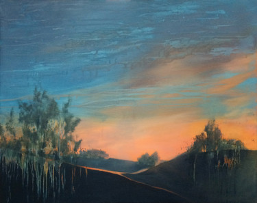 Malerei mit dem Titel "17h35" von Murielle Bonniec, Original-Kunstwerk, Öl