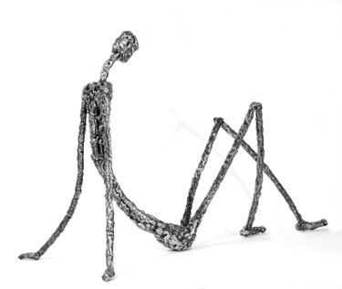 Sculpture intitulée "L'homme assis" par Murielle Huvé-Lejeune, Œuvre d'art originale