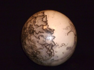 Sculpture intitulée "Terre brûlée" par Murielle Huvé-Lejeune, Œuvre d'art originale, Céramique