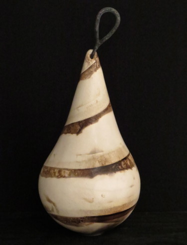 Sculpture titled "Goutte de Terre IV" by Murielle Huvé-Lejeune, Original Artwork, Ceramics