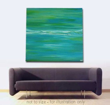 Painting titled "Emerald Seas" by Mimi Bondi, Original Artwork