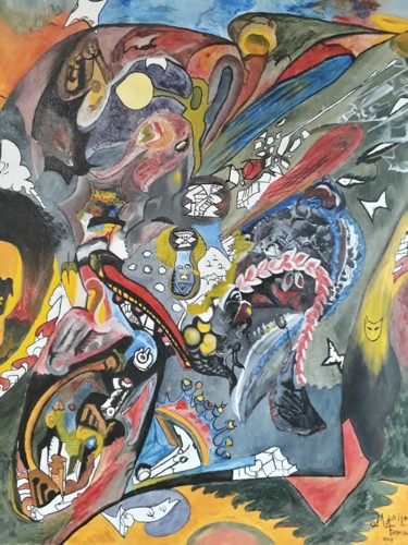 Painting titled "O despertar" by Murilo Audeni, Original Artwork