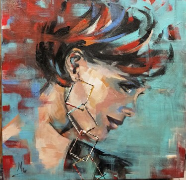 Painting titled "Modern woman" by Mürşide Özyonar, Original Artwork, Acrylic