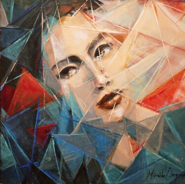 Painting titled "Cristal woman" by Mürşide Özyonar, Original Artwork, Acrylic Mounted on Wood Stretcher frame