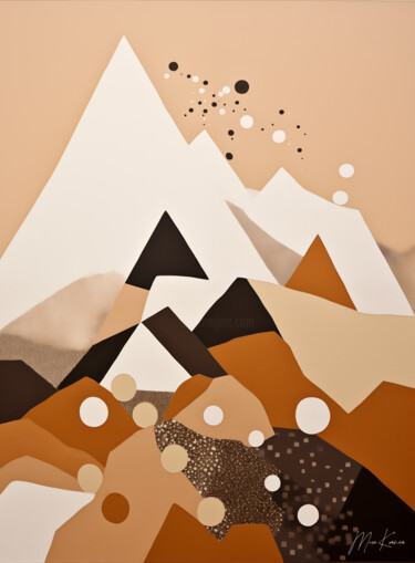 Digitale Kunst mit dem Titel "MOUNTAIN" von Muse Korner, Original-Kunstwerk, Digitale Collage