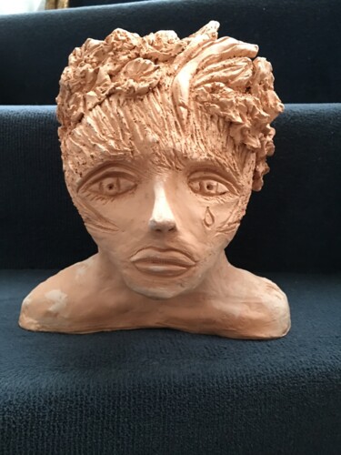 Sculpture titled "Extraterrestre" by Musetti, Original Artwork, Terra cotta