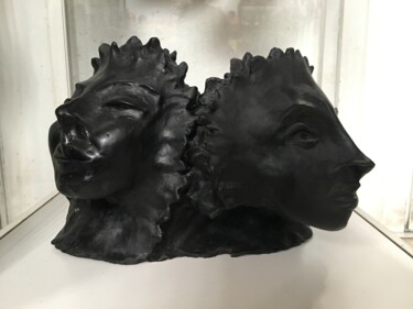 Sculptuur getiteld "Couple" door Musetti, Origineel Kunstwerk, Terra cotta