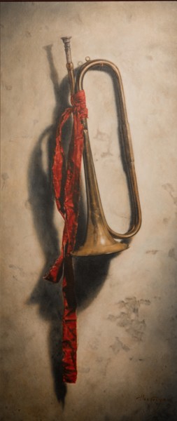 Painting titled "Труба" by Mushegh Hovsepyan, Original Artwork, Oil