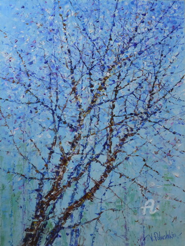 Painting titled "Spring" by Vasiliy Polushkin, Original Artwork, Oil