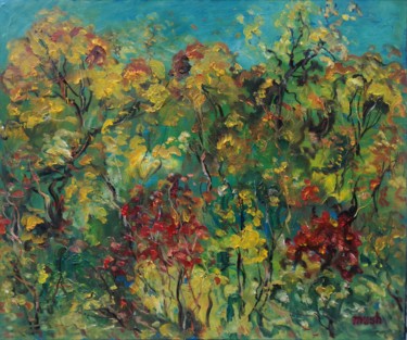 Peinture intitulée "Late Autumn" par Mushegh Grigoryan, Œuvre d'art originale, Huile