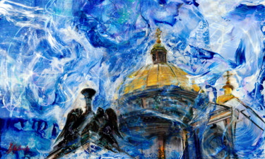 Malerei mit dem Titel "Saint Isaac's Cathe…" von Dmitri Matkovsky, Original-Kunstwerk, Acryl