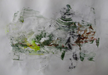 Painting titled "Green mountains of…" by Dmitri Matkovsky, Original Artwork, Acrylic