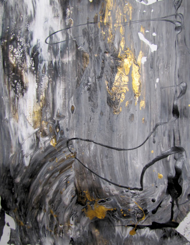 Schilderij getiteld "Beating Gold Air, o…" door Dmitri Matkovsky, Origineel Kunstwerk, Acryl