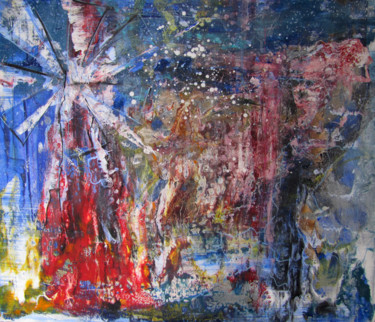 Painting titled "Burning Question: W…" by Dmitri Matkovsky, Original Artwork, Acrylic