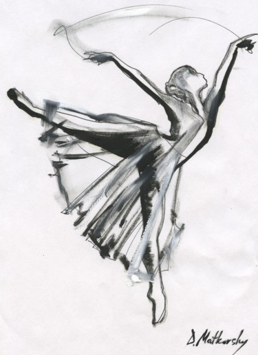 Painting titled "Ballet 2, Dance, Ru…" by Dmitri Matkovsky, Original Artwork, Oil