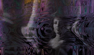 Digitale Kunst mit dem Titel "Woman in Thought" von Dmitri Matkovsky, Original-Kunstwerk, Digitale Malerei