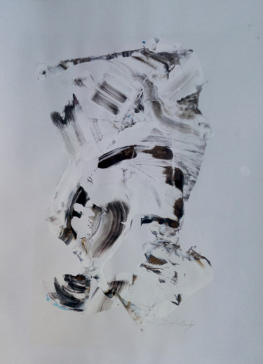 Картина под названием "Snow Leopard, Abstr…" - Dmitri Matkovsky, Подлинное произведение искусства, Акрил