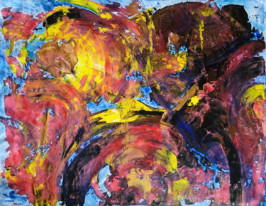 Peinture intitulée "Joyful meeting at t…" par Dmitri Matkovsky, Œuvre d'art originale, Acrylique