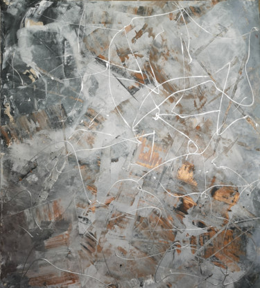 Pittura intitolato "Snow Desert, Abstra…" da Dmitri Matkovsky, Opera d'arte originale, Acrilico
