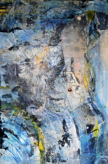Painting titled "The Big Blue Abysm,…" by Dmitri Matkovsky, Original Artwork, Acrylic