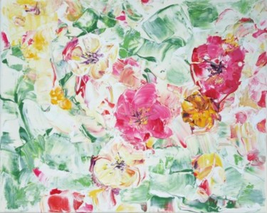 Pittura intitolato "flower 2" da Dmitri Matkovsky, Opera d'arte originale, Olio