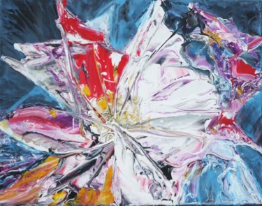 Pittura intitolato "water flower" da Dmitri Matkovsky, Opera d'arte originale, Olio