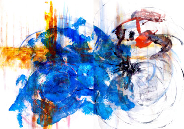 Peinture intitulée "Bla-Blue-Bla-Blue-B…" par Dmitri Matkovsky, Œuvre d'art originale, Huile