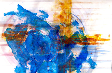 Peinture intitulée "Blue-Blue-Blue" par Dmitri Matkovsky, Œuvre d'art originale, Huile
