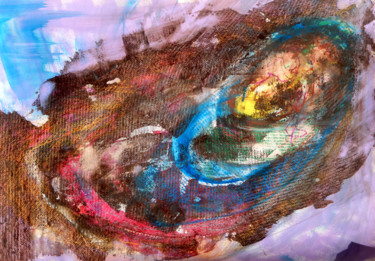 Картина под названием "Crocodile Eye" - Dmitri Matkovsky, Подлинное произведение искусства, Масло
