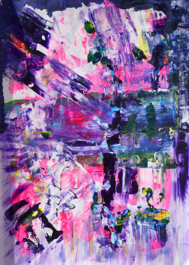 Peinture intitulée "Purple Rain" par Dmitri Matkovsky, Œuvre d'art originale, Huile