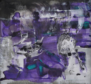 Painting titled "Violet Planet, Omri…" by Dmitri Matkovsky, Original Artwork, Acrylic