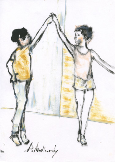 제목이 "Kids Dance, Ballet,…"인 미술작품 Dmitri Matkovsky로, 원작, 잉크