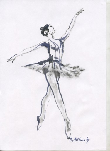 Ζωγραφική με τίτλο "Ballet 1, Dance, Ru…" από Dmitri Matkovsky, Αυθεντικά έργα τέχνης, Μελάνι
