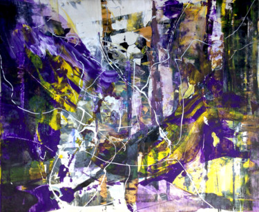 Картина под названием "Violet Violence, Or…" - Dmitri Matkovsky, Подлинное произведение искусства, Акрил