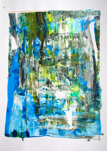 Painting titled "Waterfall is a Wate…" by Dmitri Matkovsky, Original Artwork, Acrylic