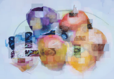Arte digitale intitolato "Cubism watercolor D…" da Dmitri Matkovsky, Opera d'arte originale, Pittura digitale