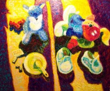 Картина под названием "Куда ушло детство…" - Julia Musina, Подлинное произведение искусства, Масло