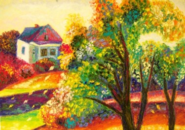 Картина под названием "Облетающая красота…" - Julia Musina, Подлинное произведение искусства, Масло
