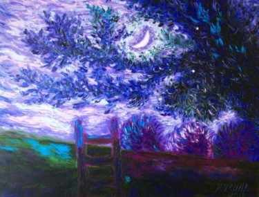 Картина под названием "Песня месяца. The S…" - Julia Musina, Подлинное произведение искусства, Масло