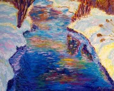 Картина под названием "Вода  Water" - Julia Musina, Подлинное произведение искусства, Масло