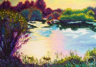 Картина под названием "Сон болота. Bog dre…" - Julia Musina, Подлинное произведение искусства, Масло