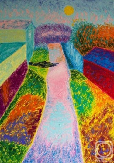 Картина под названием "Расцветающее утро.…" - Julia Musina, Подлинное произведение искусства, Масло