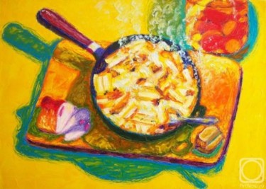 Painting titled "Картошечка. Potato" by Julia Musina, Original Artwork, Oil